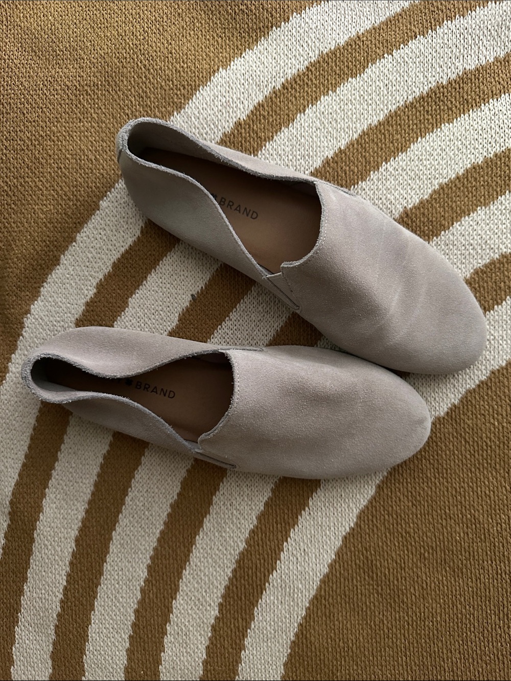 Lucky Brand Slip-On Suede Women's Flats in Taupe